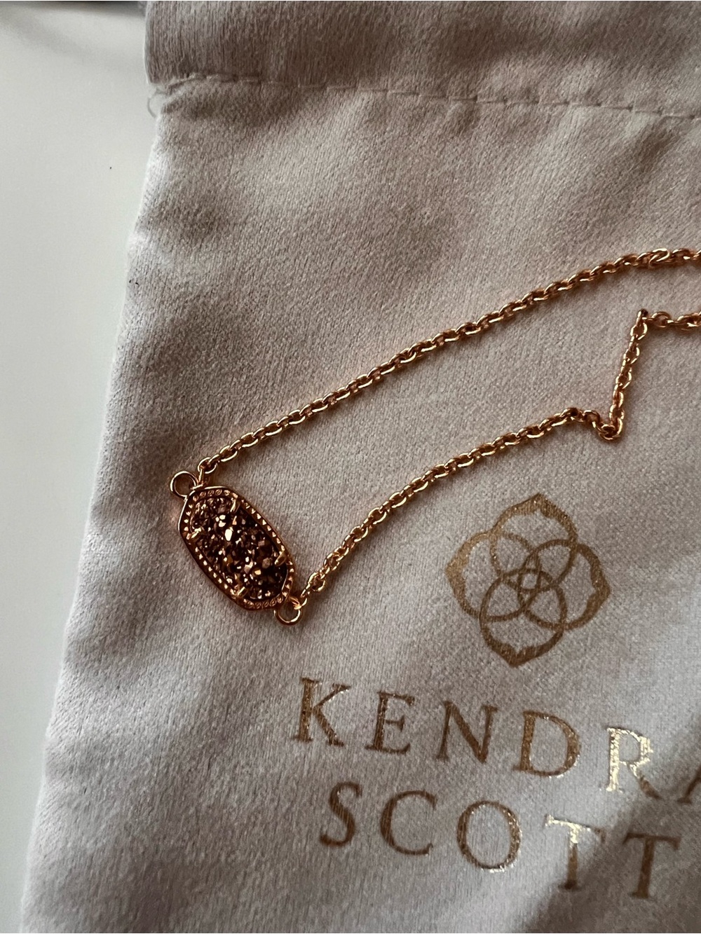 Kendra Scott Rose Gold Druzy Bar bracelet
